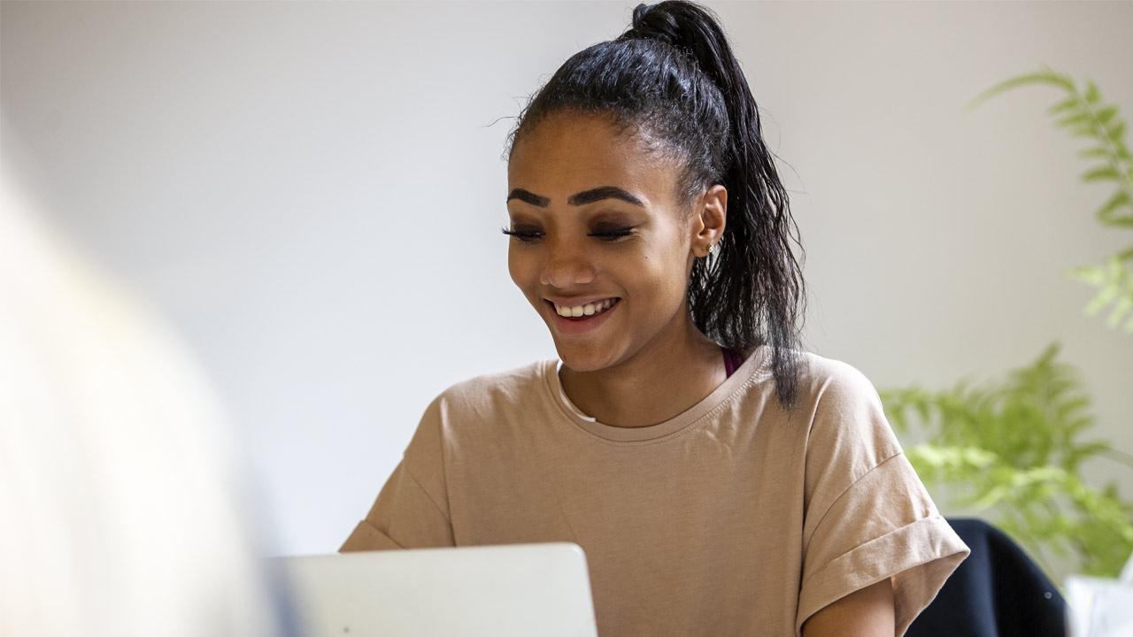 Apprentice on laptop