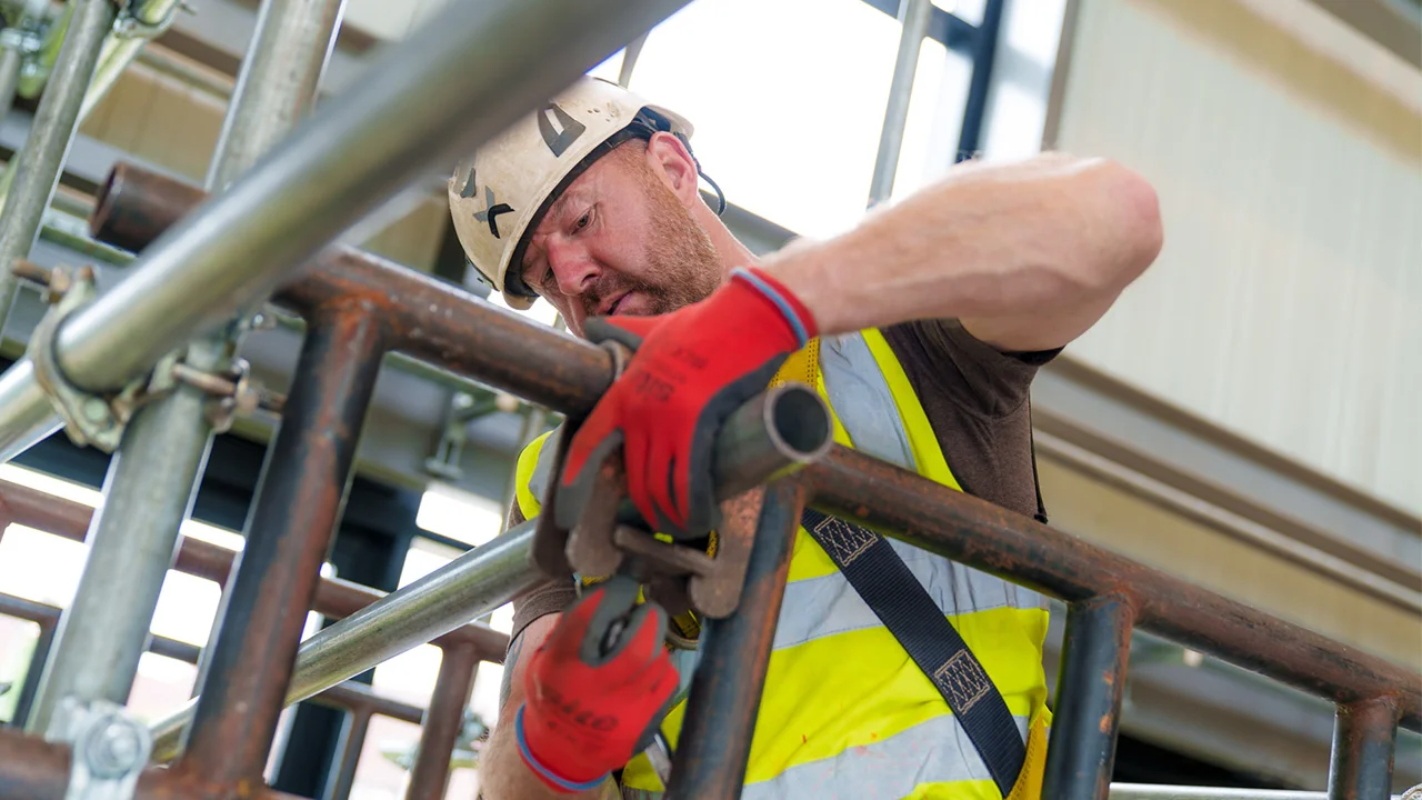 Scaffolding being erected