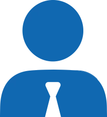 Icon of a human figure wearing a tie