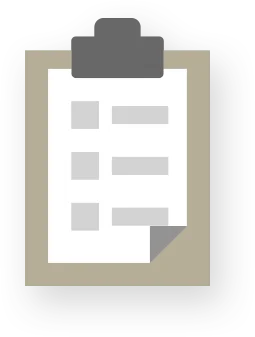 Icon with abstract clipboard