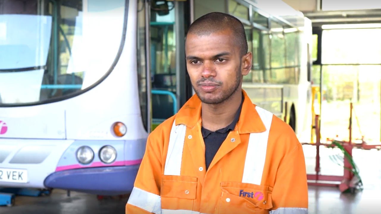 Shivam Patel, Bus and Coach engineering apprentice.
