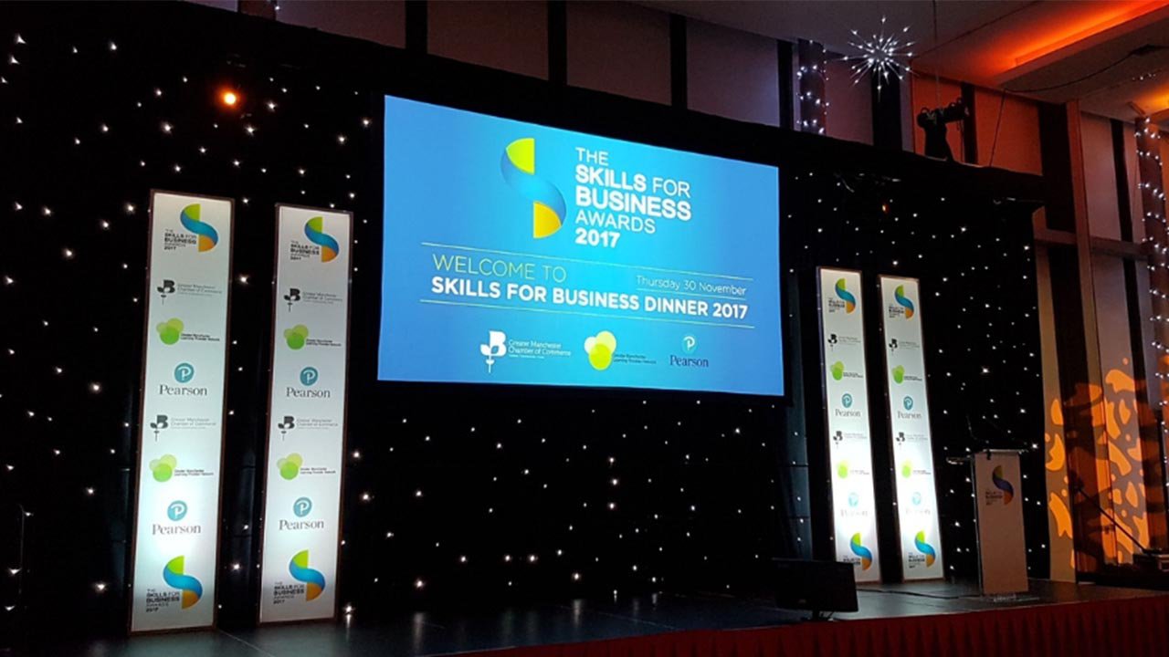 Skills for Business Awards 2017 stage