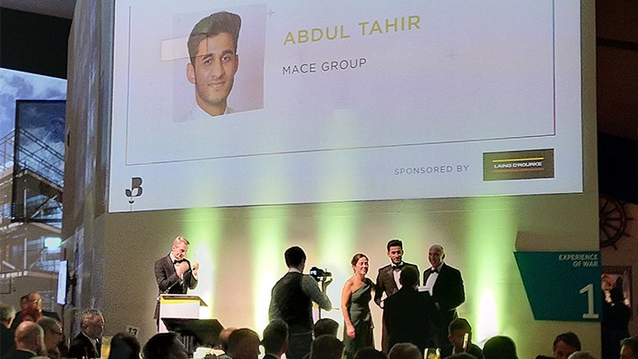Abdul Tahir collecting the Apprentice of the Year Award