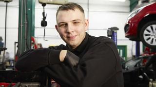 Young mechanic apprentice