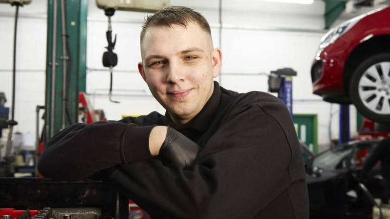Young mechanic apprentice