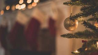 Christmas tree and decorations.