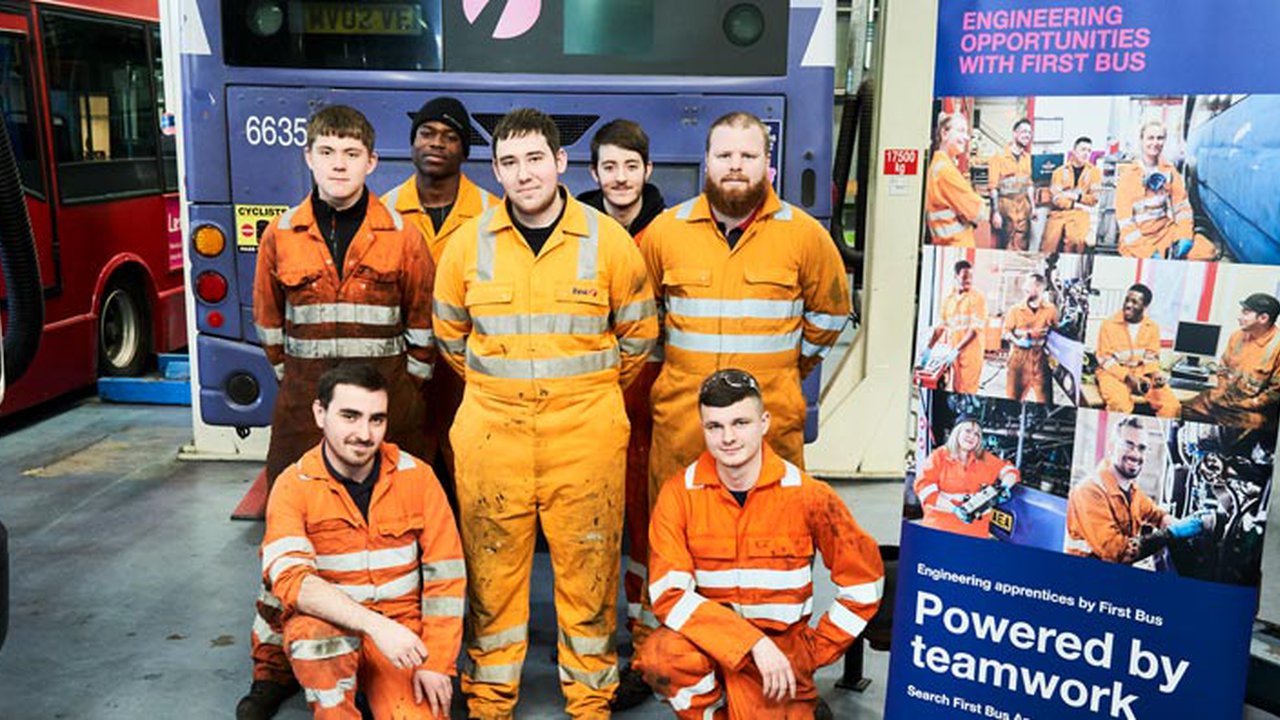 First Bus apprentice engineers