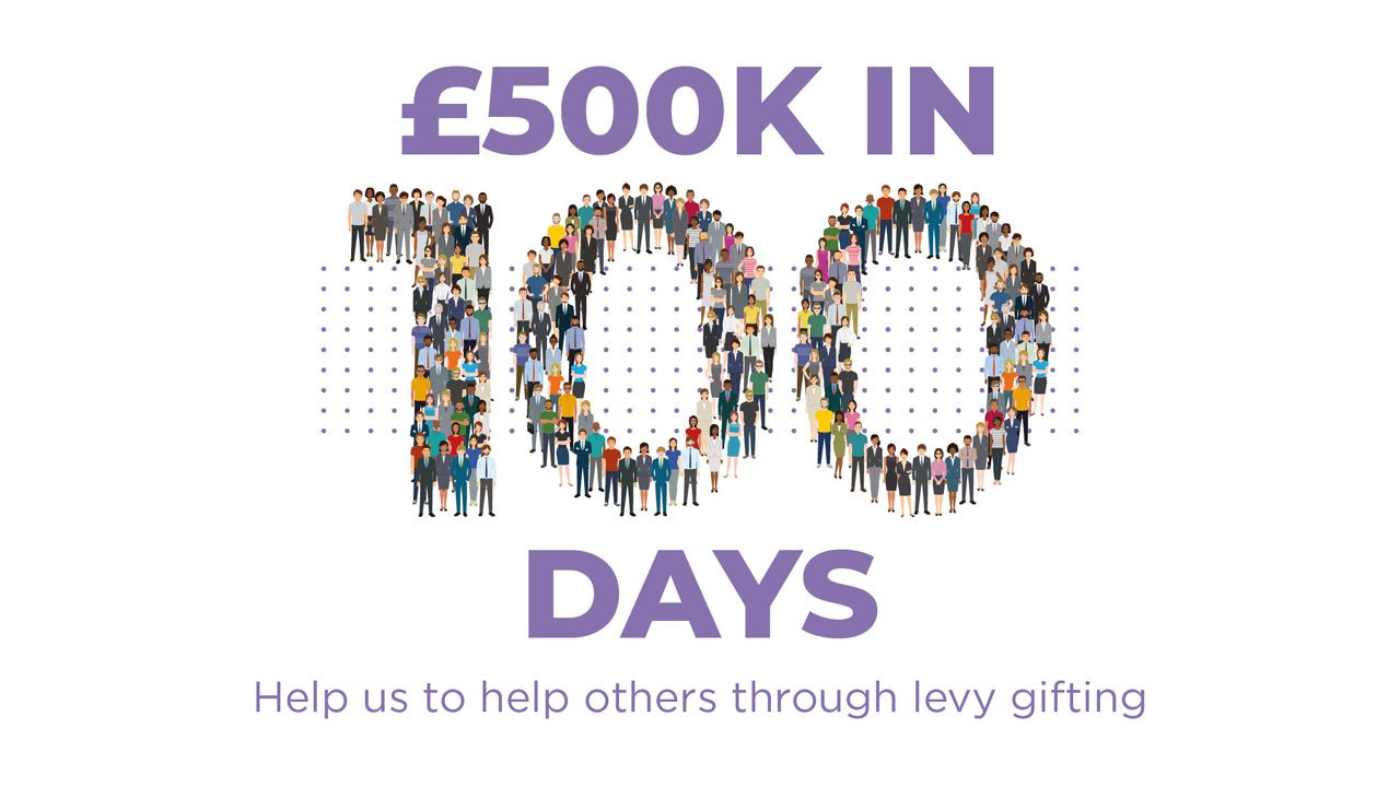 £500k in 100 days campaign logo