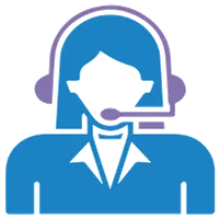 Icon of a woman wearing headphones
