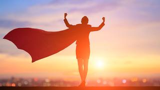 Woman wearing a cape
